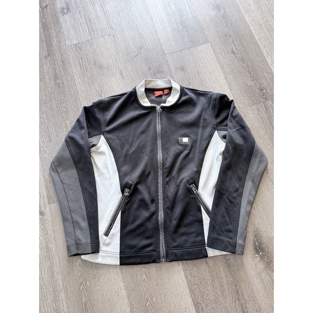 Hugo Boss Jacket Men’s Black White Gray Full Zip Size S